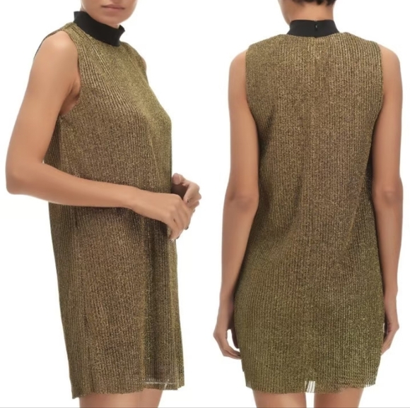 Zara Dresses & Skirts - NWT Zara Gold and Black Sleeveless Midi Dress